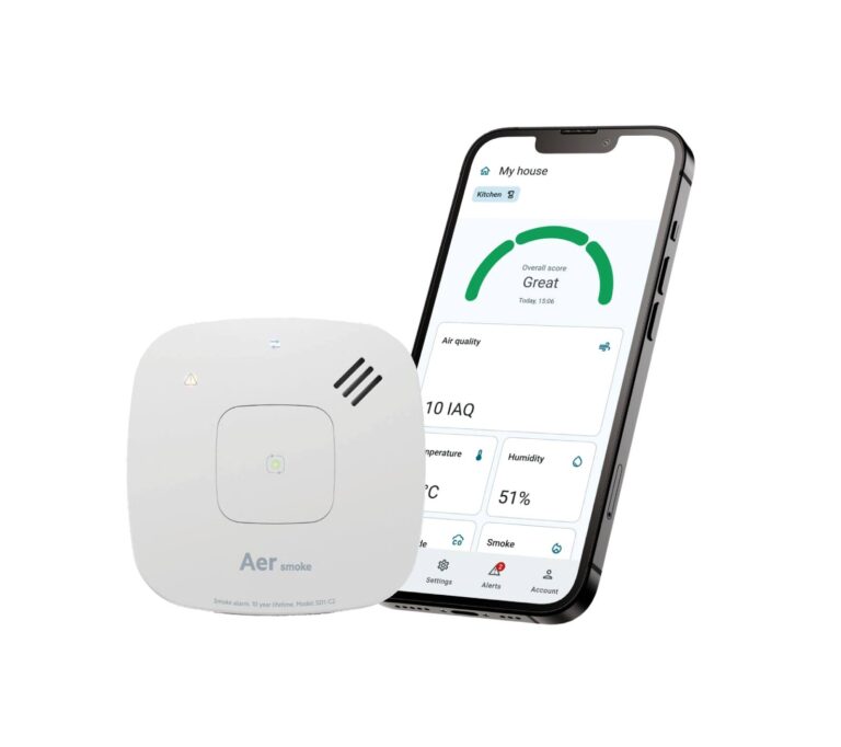4G / GSM Røykvarsler med luftkvalitetsmåler og app