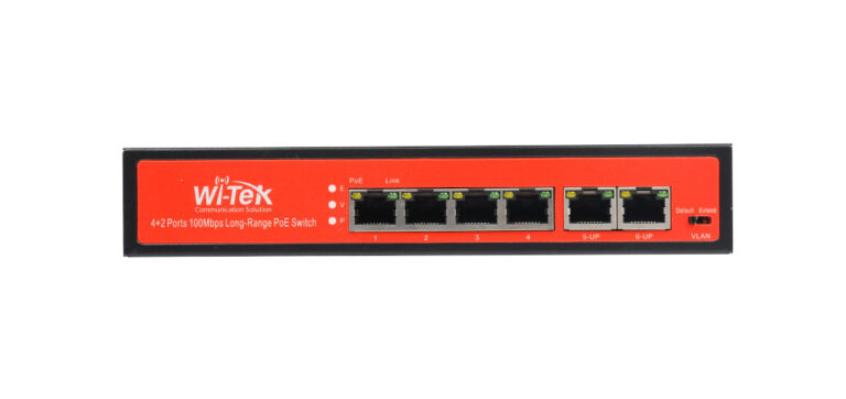 PoE Switch med 4 porter for overvåkningskamera