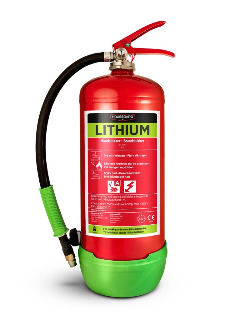 Brannslukker for lithium batteri branner