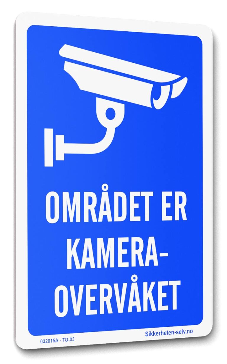 Kameraovervåkning skilt