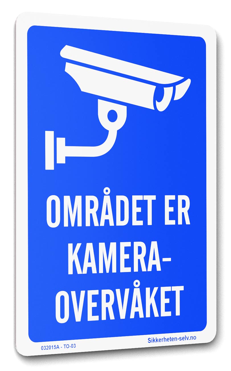 Kameraovervåkning skilt med kamerasymbol