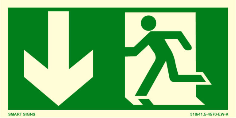 Løpende mann - Pil ned Venstre
