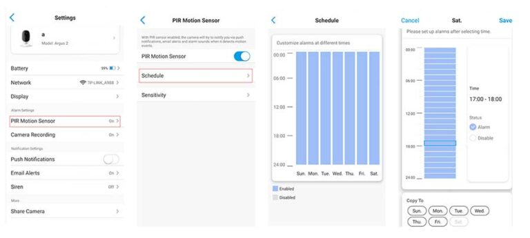 Skjema for PIR sensor