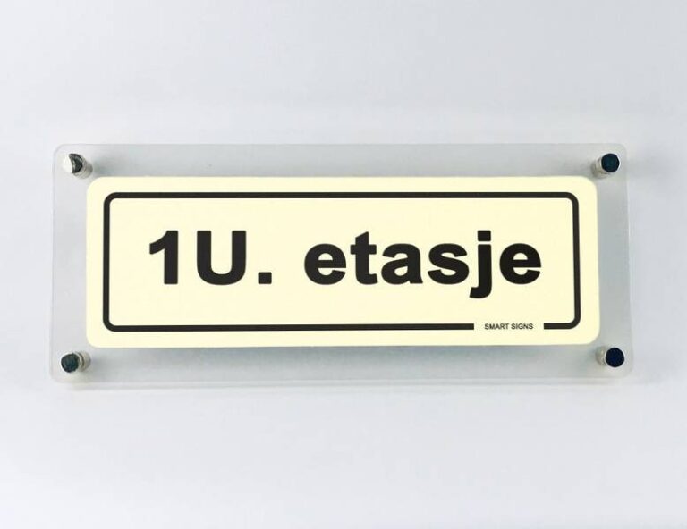 Etasjeskilt i lekkert design - 1U. etasje