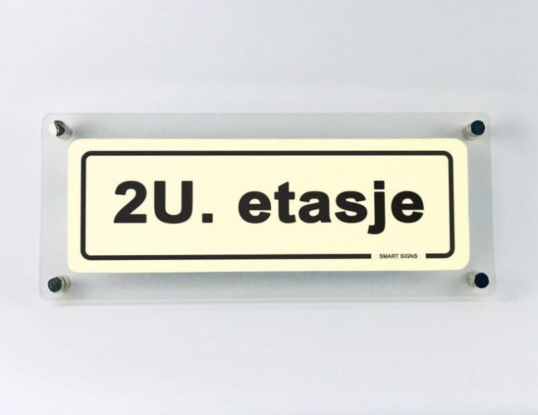 Etasjeskilt i lekkert design - 2U. etasje