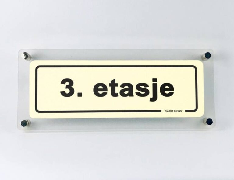 Etasjeskilt i lekkert design - 3. etasje
