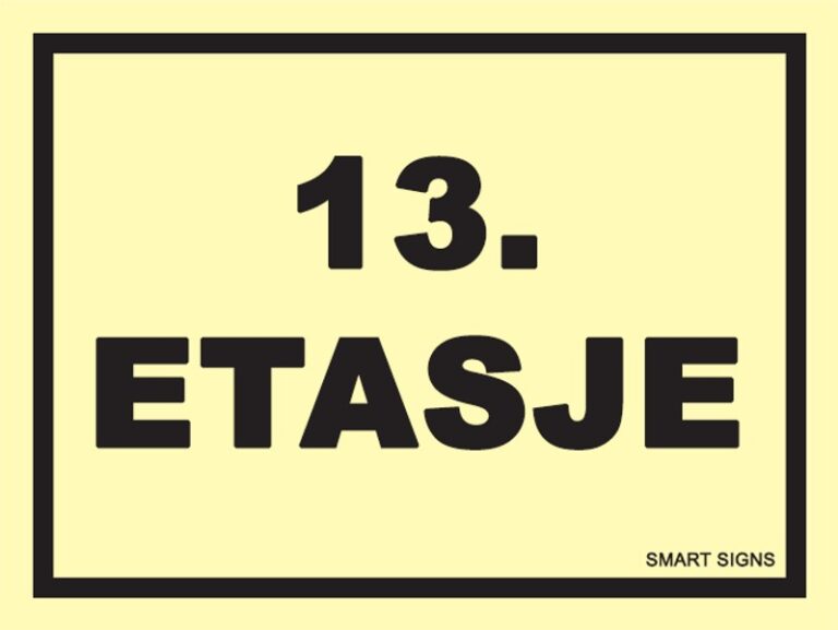 Etterlysende etasjeskilt 13. etasje