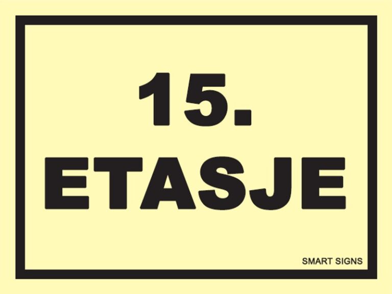 Etterlysende etasjeskilt i 15. etasje