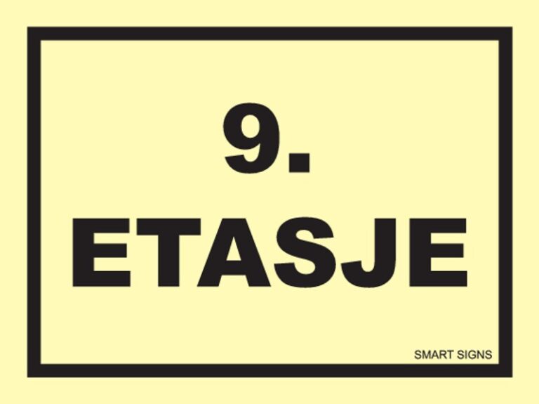 Etterlysende etasjeskilt 9. etasje