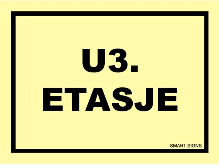 Etterlysende etasjeskilt i U3. etasje