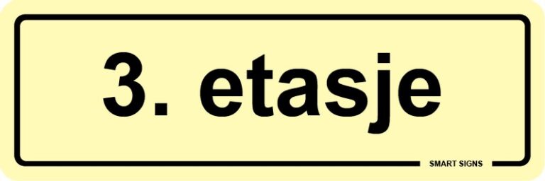 Etasjeskilt i PVC - 3. etasje
