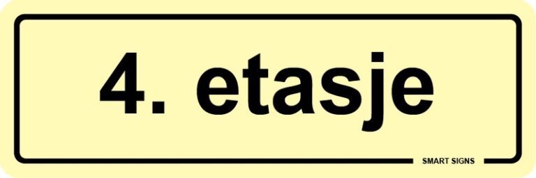 Etasjeskilt i PVC - 4. etasje