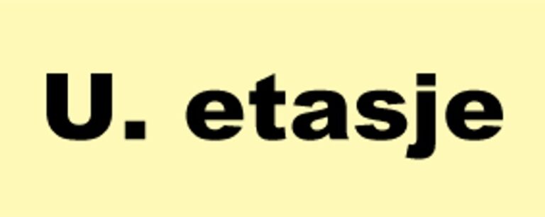 Etterlysende etasjeskilt i vinyl til U. etasje
