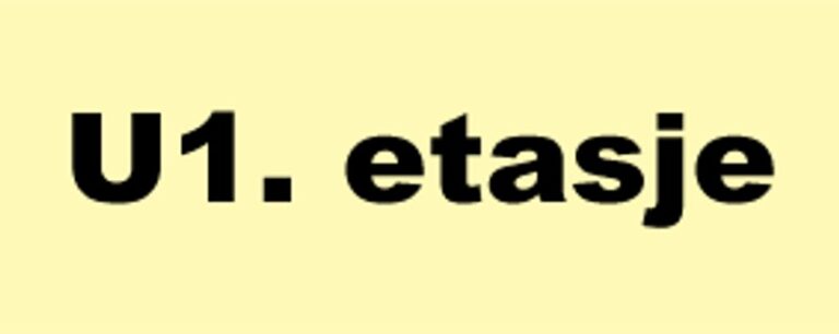 Etterlysende etasjeskilt i vinyl til U1. etasje