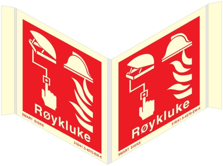 Plogskilt - røykluke med åpner