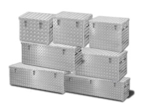 Aluminiumskasser for transport og lagring