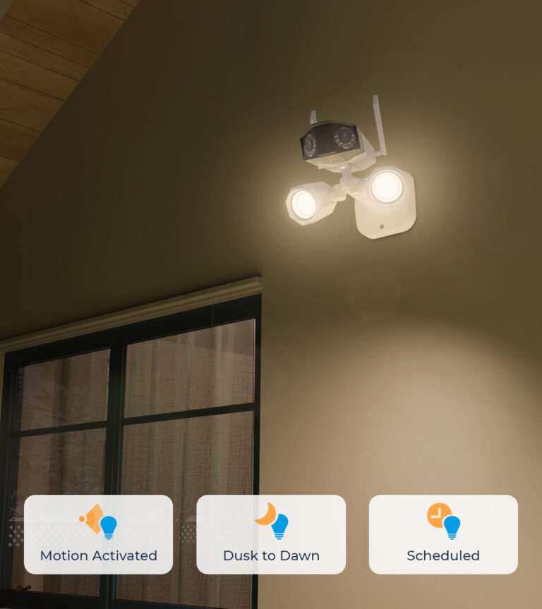 La Reolink Duo Floodlight lyse opp området ditt