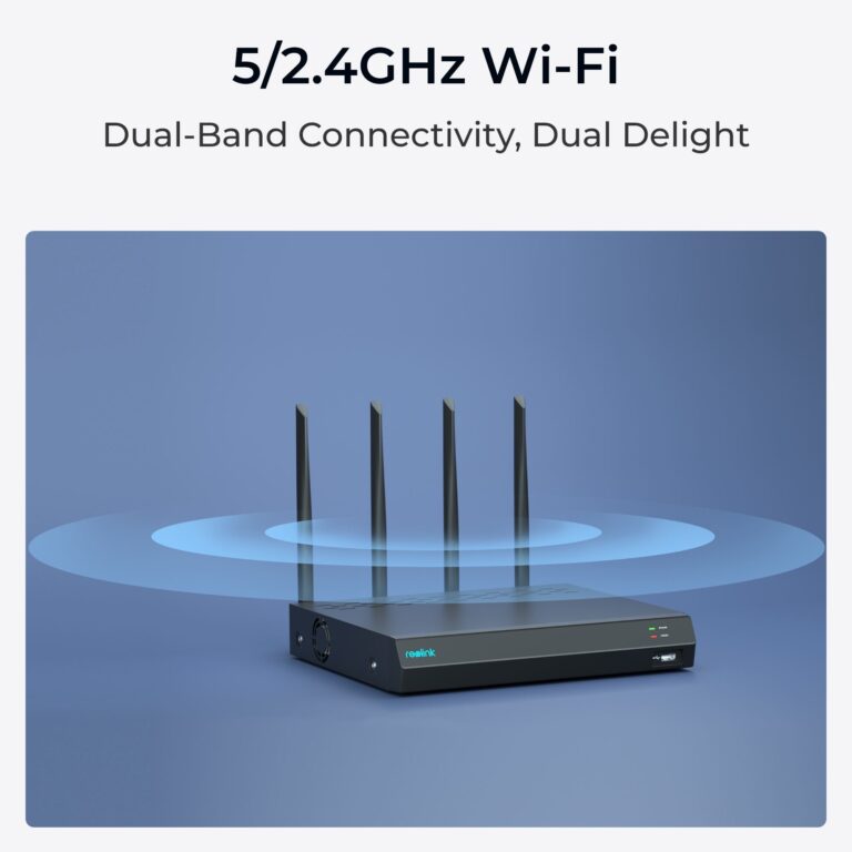 Opptakeren håndterer både 2,4 og 5Ghz WiFi frekvenser