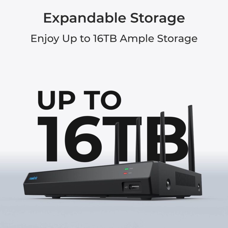 Opptakeren kan utstyres med opptil 16TB harddisk for mer lagring