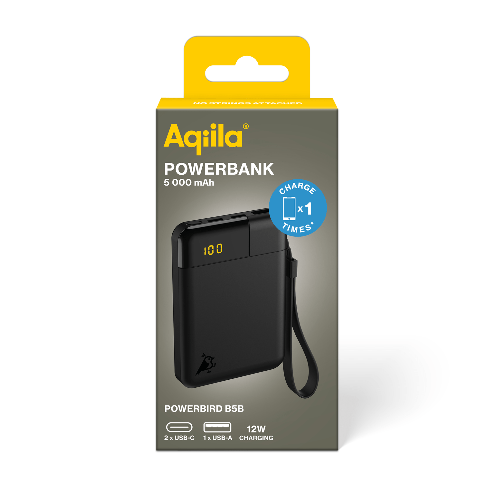 Aqiila Powerbird B5 Powerbank 5000 mAh - Bilde 7