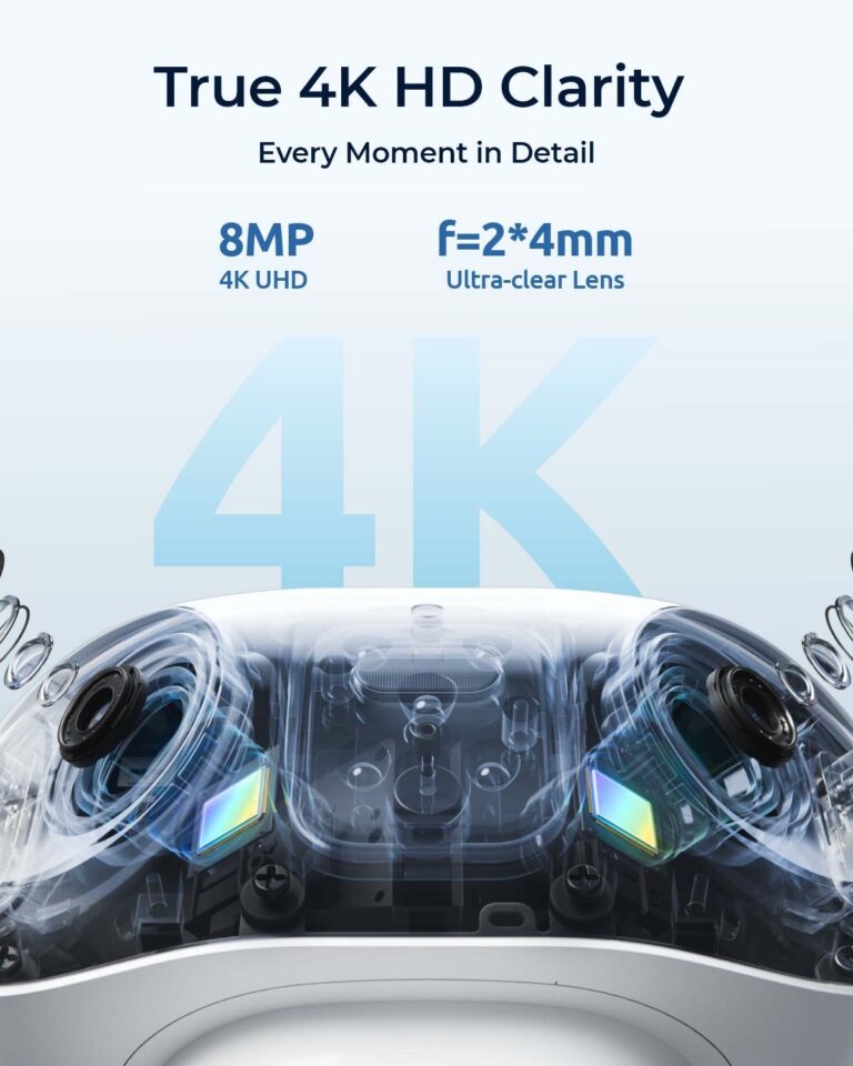 Overvåkningskamera med 4K kvalitet