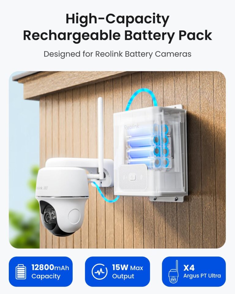 Oppladbar batteripakke for utendørs bruk for Reolink batteri kamera