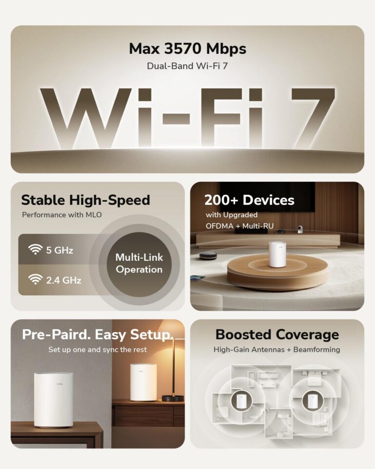 Cudy M3600 WiFi 7 Mesh nettverk (3-pack) - Bilde 10