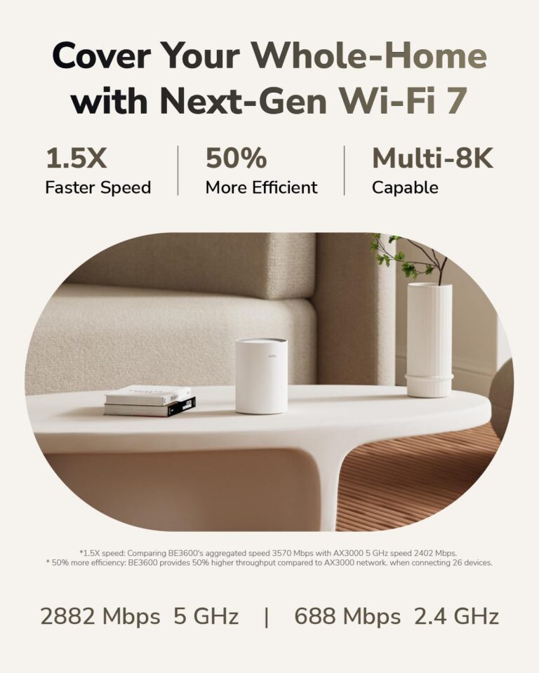 Cudy M3600 WiFi 7 Mesh nettverk (3-pack) - Bilde 9