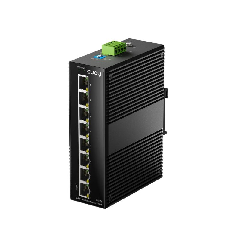 Cudy IG1008 Industriell switch, Gigabit, 8 porter