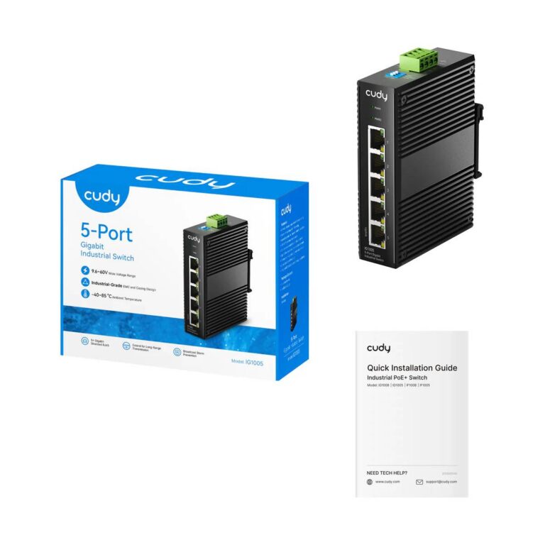 Cudy IG1005 Gigabit 5 porter industriell switch - Bilde 3