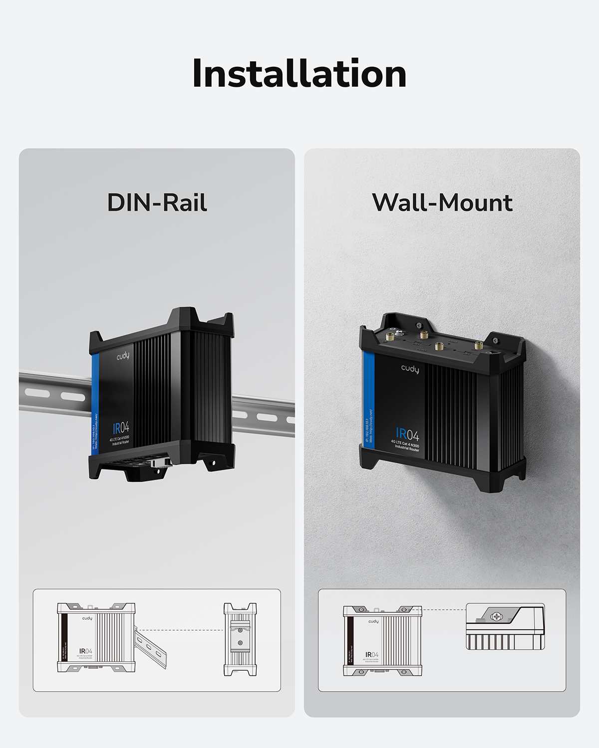 Industriell 4G ruter - Cudy IR04 - Bilde 2