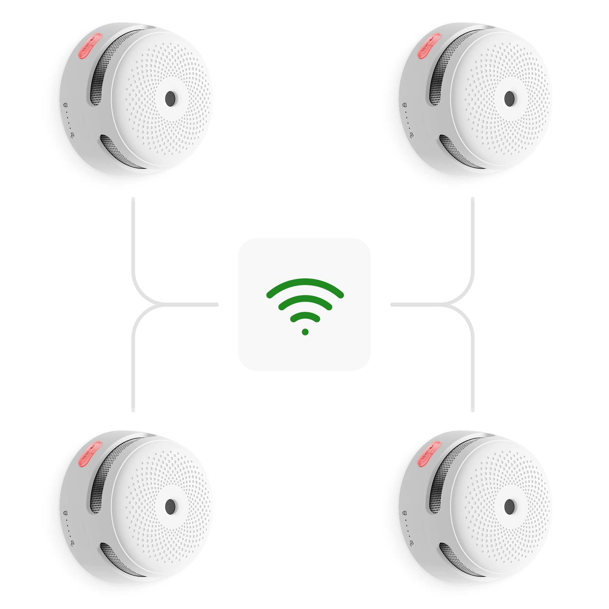 Brannpakka – 4 stk. X-Sense Smart trådløs røykvarsler