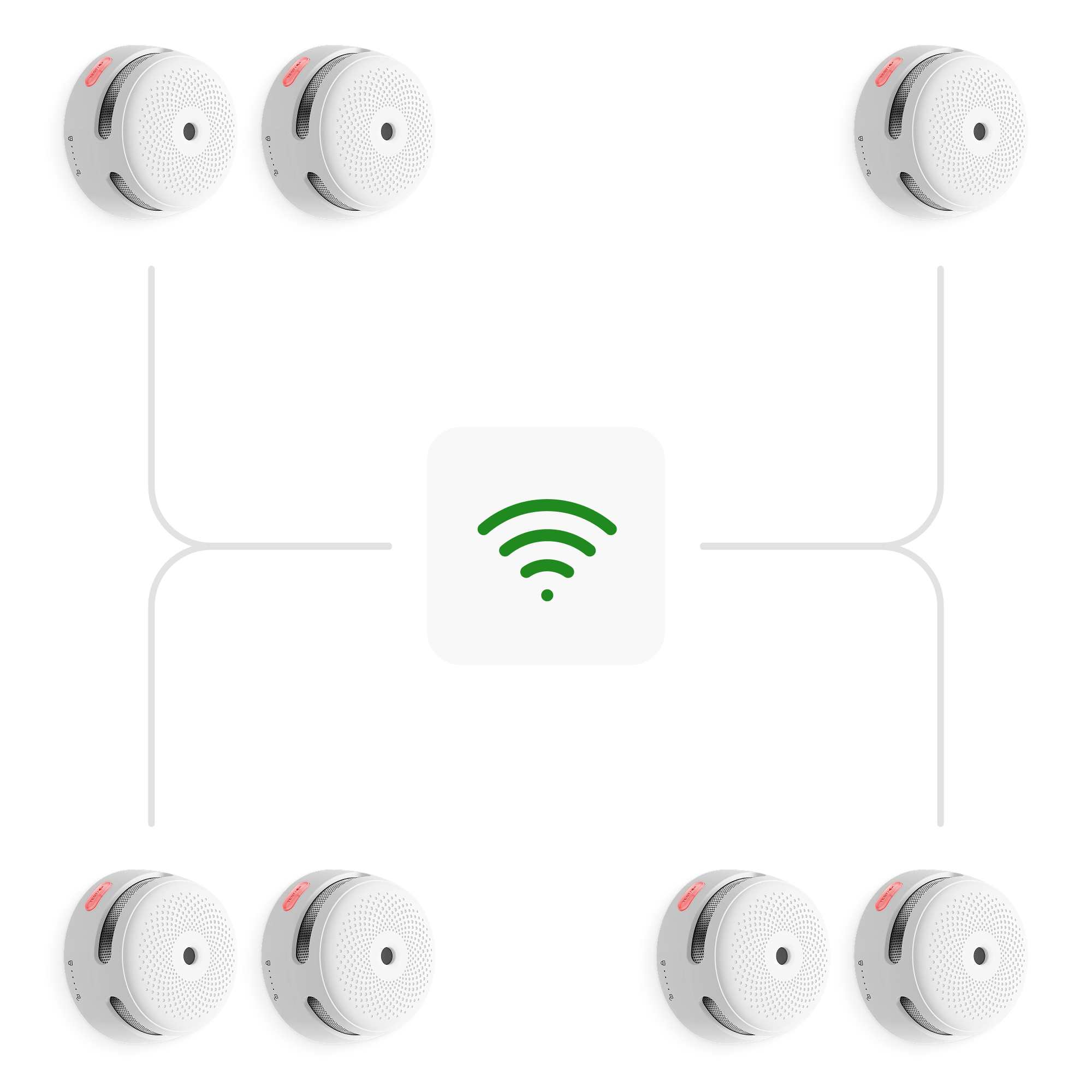 Brannpakka – 7 stk. X-Sense Smart trådløs røykvarsler