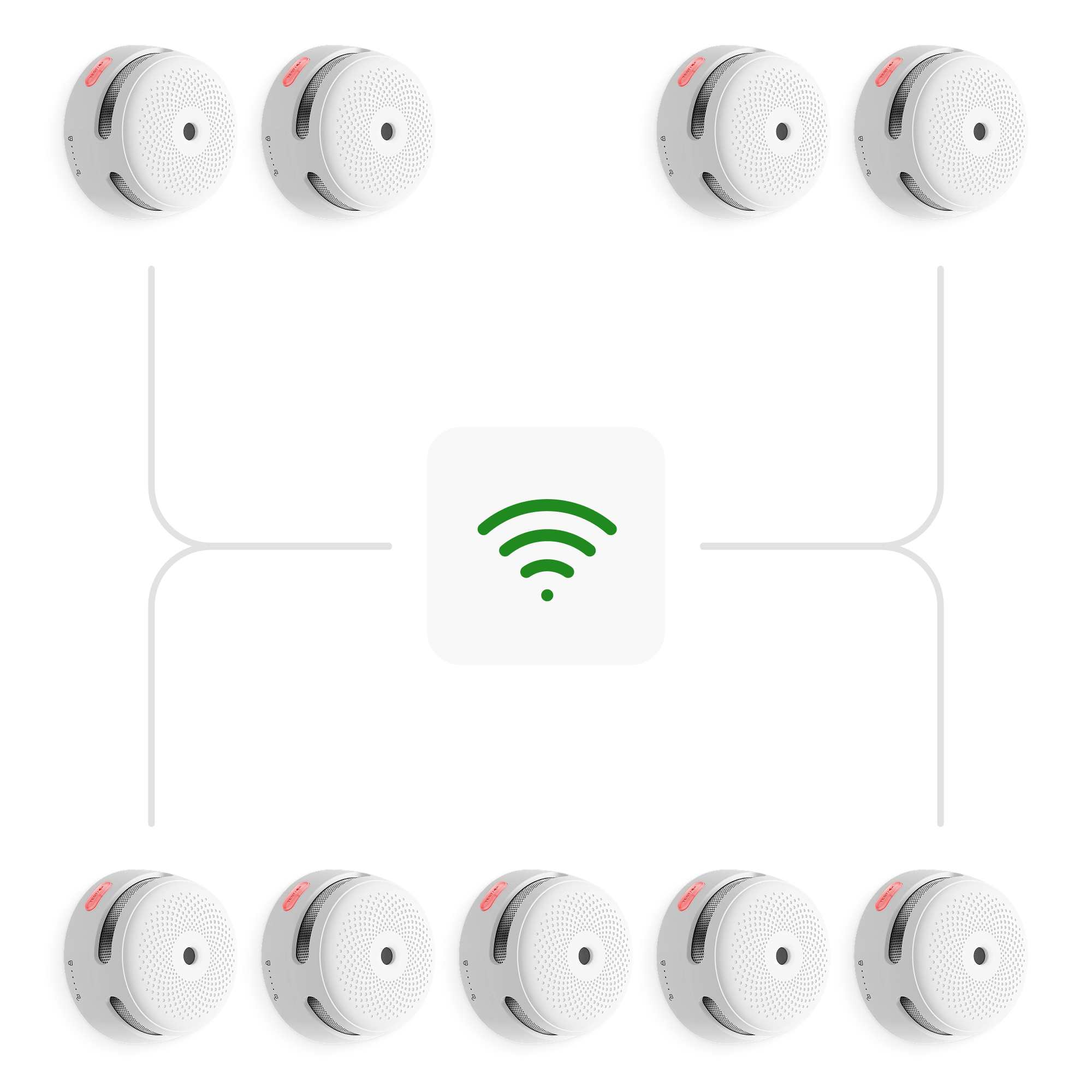 Brannpakka – 9 stk. X-Sense Smart trådløs røykvarsler