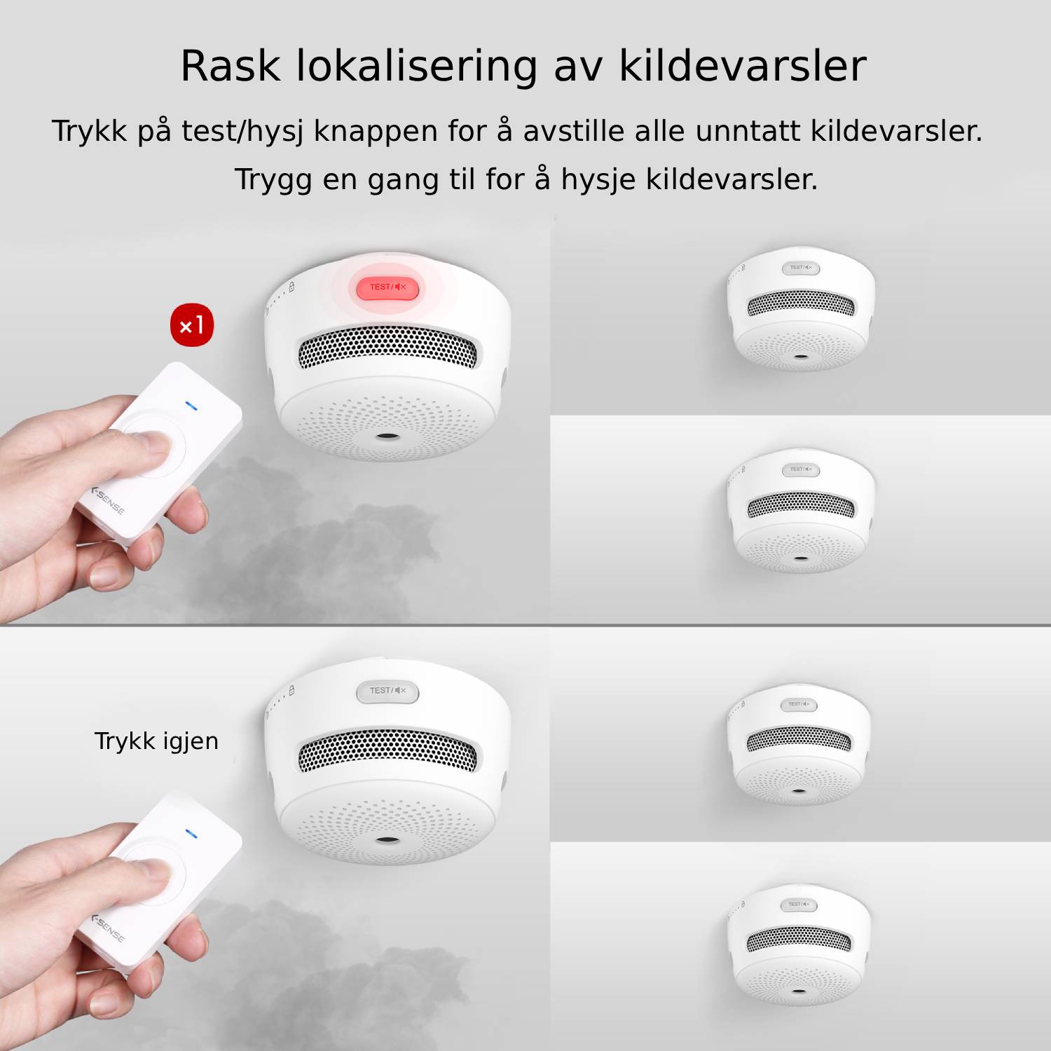 X-Sense RC01-Pro røykvarsler fjernkontroll - Bilde 5