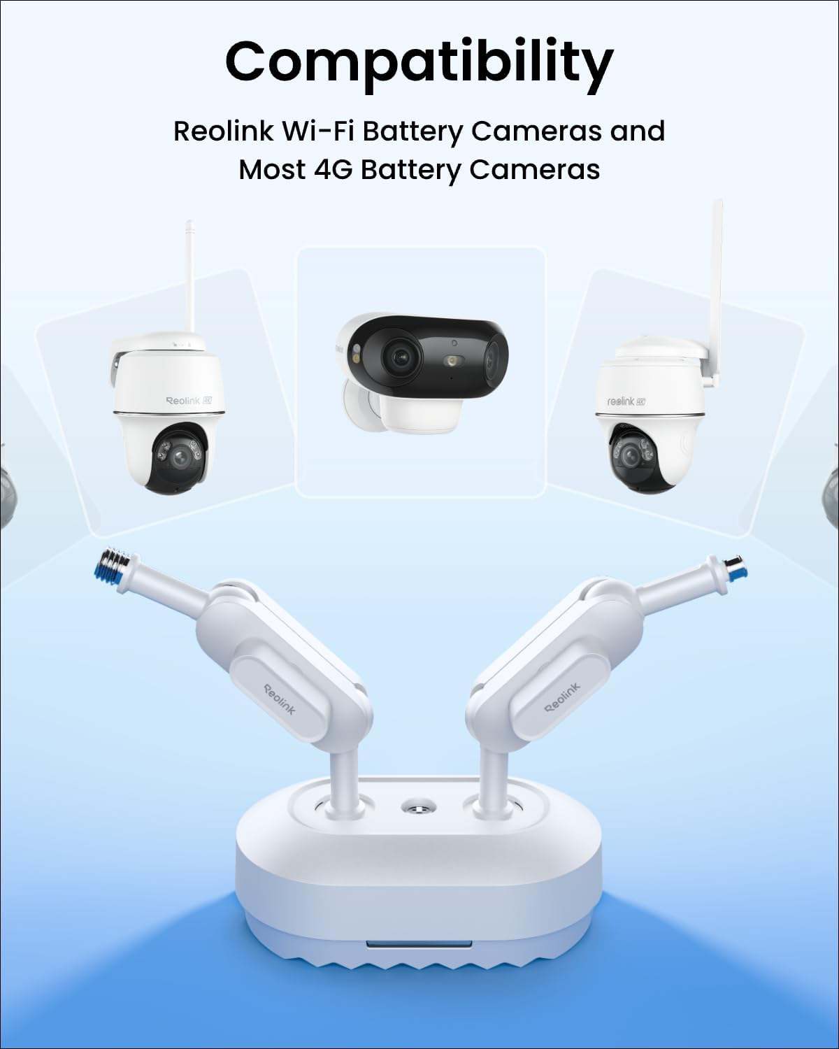 Reolink RLA-BKW5 Veggmontert kombibrakett for kamera og solcellepanel - Bilde 3