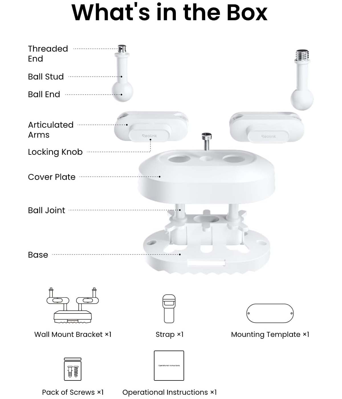 Reolink RLA-BKW5 Veggmontert kombibrakett for kamera og solcellepanel - Bilde 4