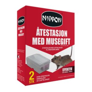 Nippon åtestasjon med musegift - 2 pk