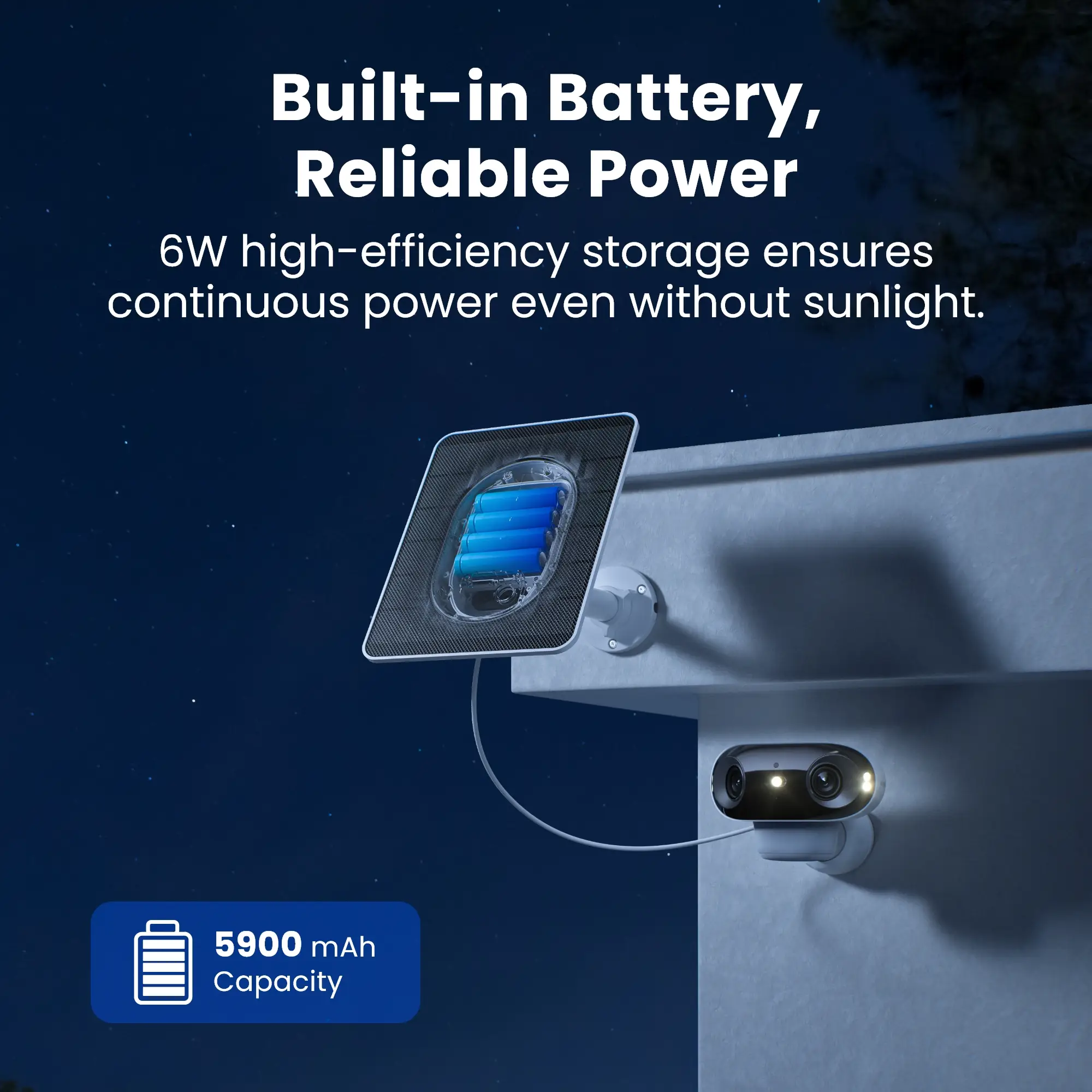 Innebygget batteribank for batterilagring