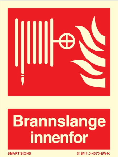 Etterlysende brannskilt - brannslage innenfor
