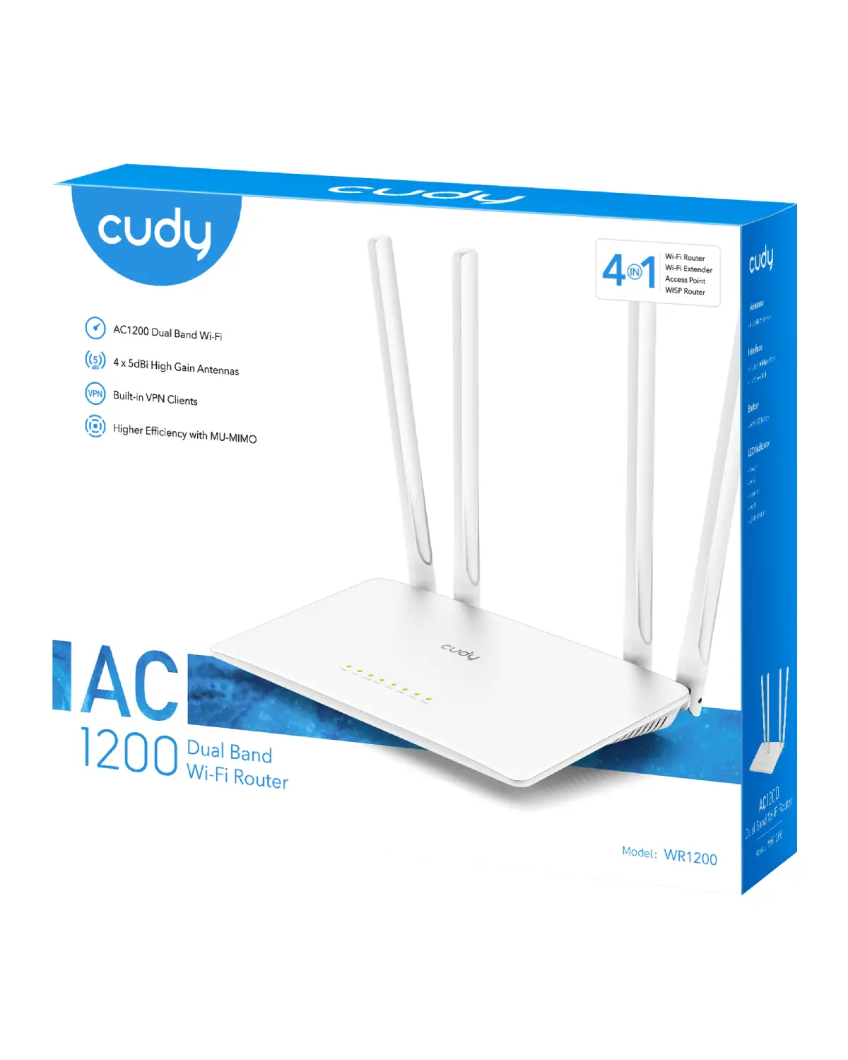Cudy WR1200 WiFi Router (AC1200) - Bilde 9