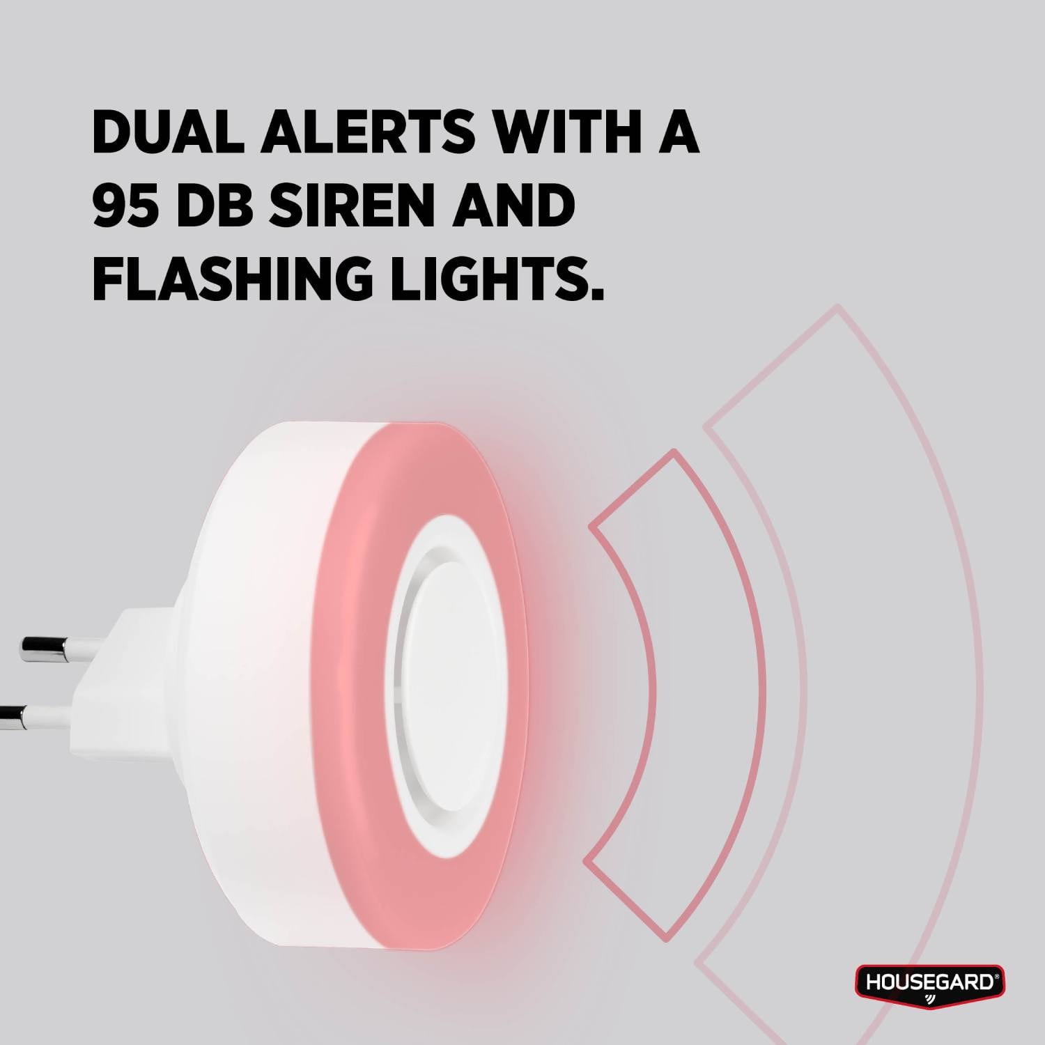 Housegard Luma trådløs sirene - 230V og batteribackup - Bilde 5