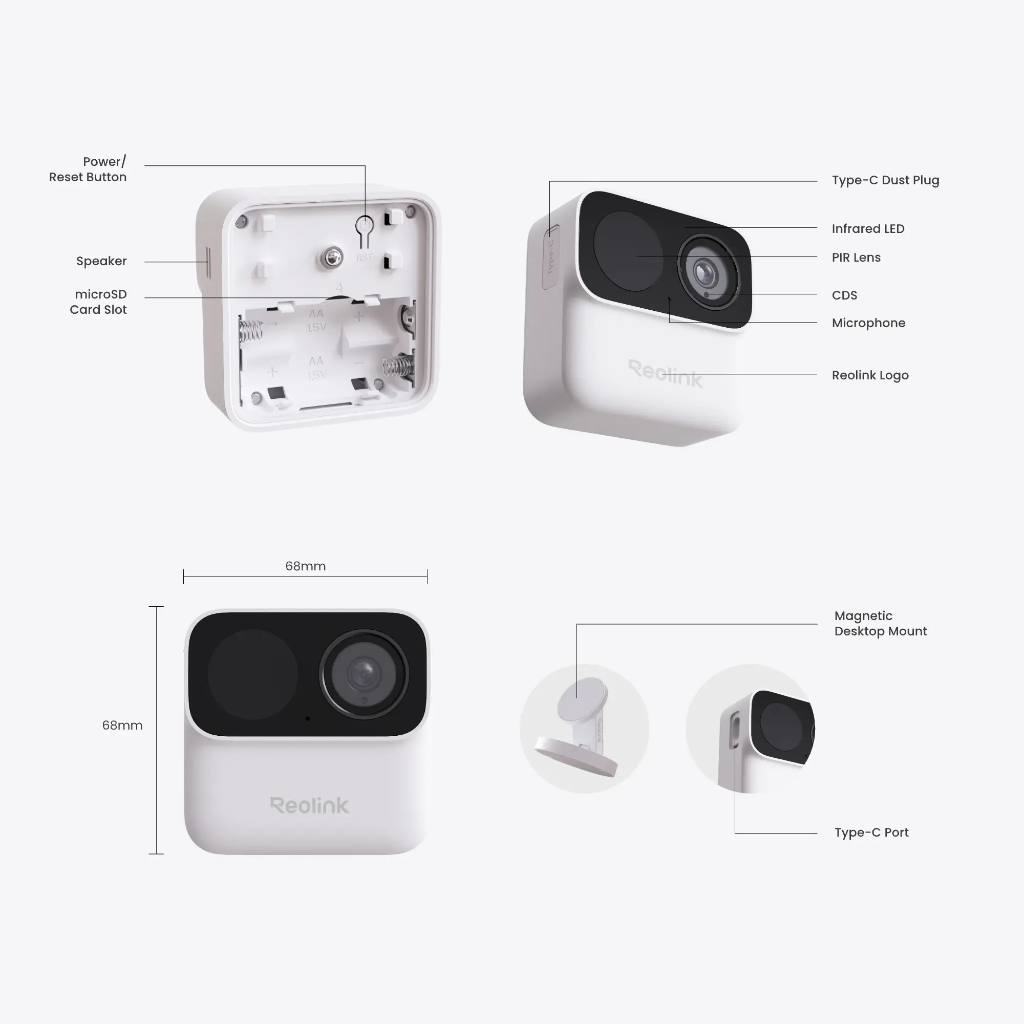 Reolink Argus MagiCam 2MP WiFi Ultrafleksibelt batterikamera - Bilde 4