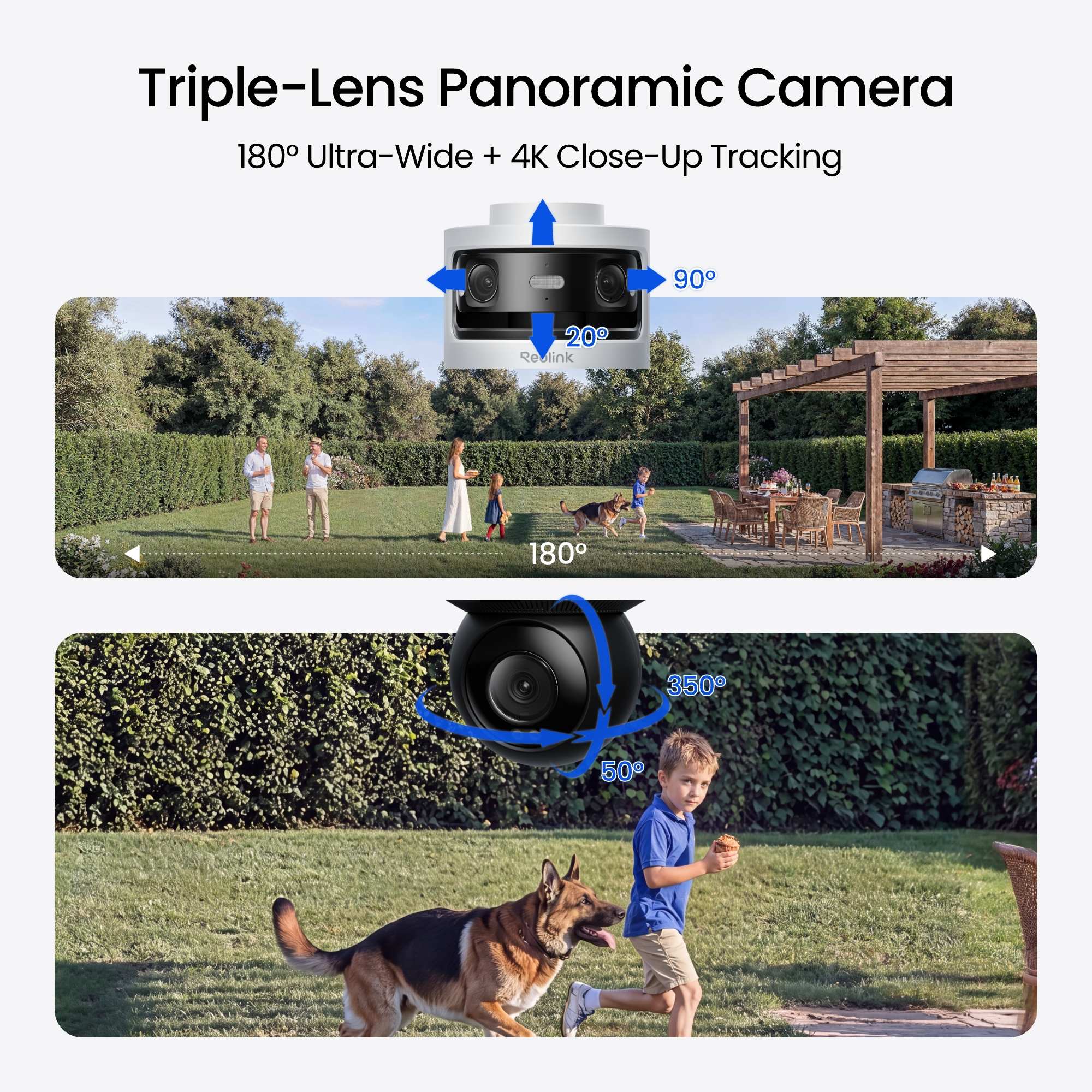 Reolink OMVI 3i PoE 180° Panorama Pan-Tilt PoE overvåkingskamera - Bilde 8